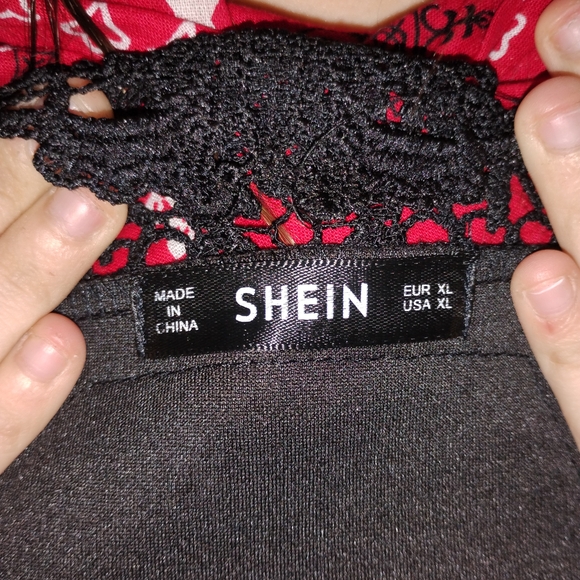 SHEIN Black Lace Blouse - Picture 2 of 2
